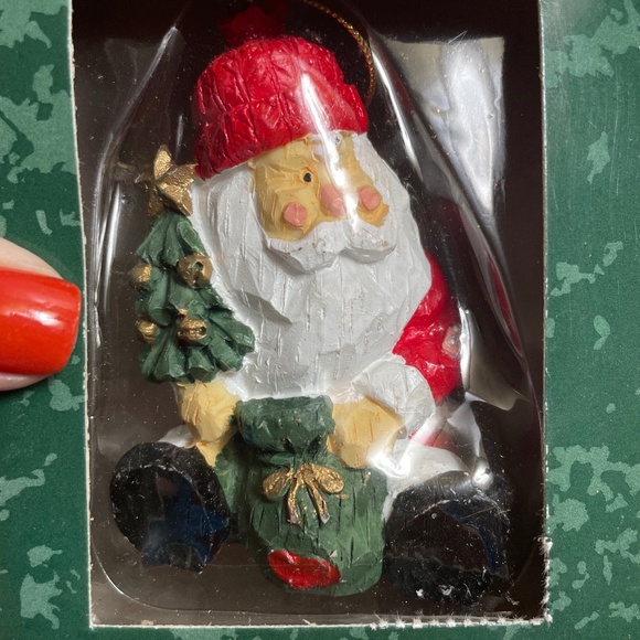 Vtg 1999 Rainbow Brothers Holiday Collection Christmas Ornaments Lot of 4 Santa - Picture 3 of 6